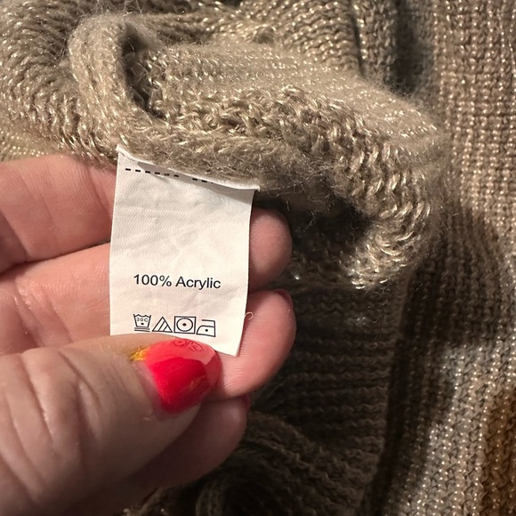 Romantic Hut L/XL Open Front Short Sleeve Sweater. Browns. Fringe. Women’s - Picture 6 of 6